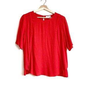 Aritzia | Babaton Red/Orange Blouse With Side Slit